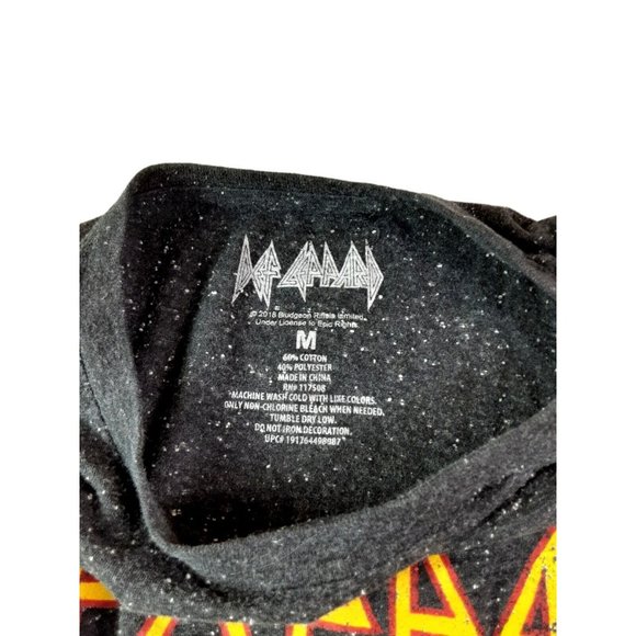 Def Leppard Pyromania Mens Textured Graphic T Shirt Black Size M Cotton … - Picture 3 of 3